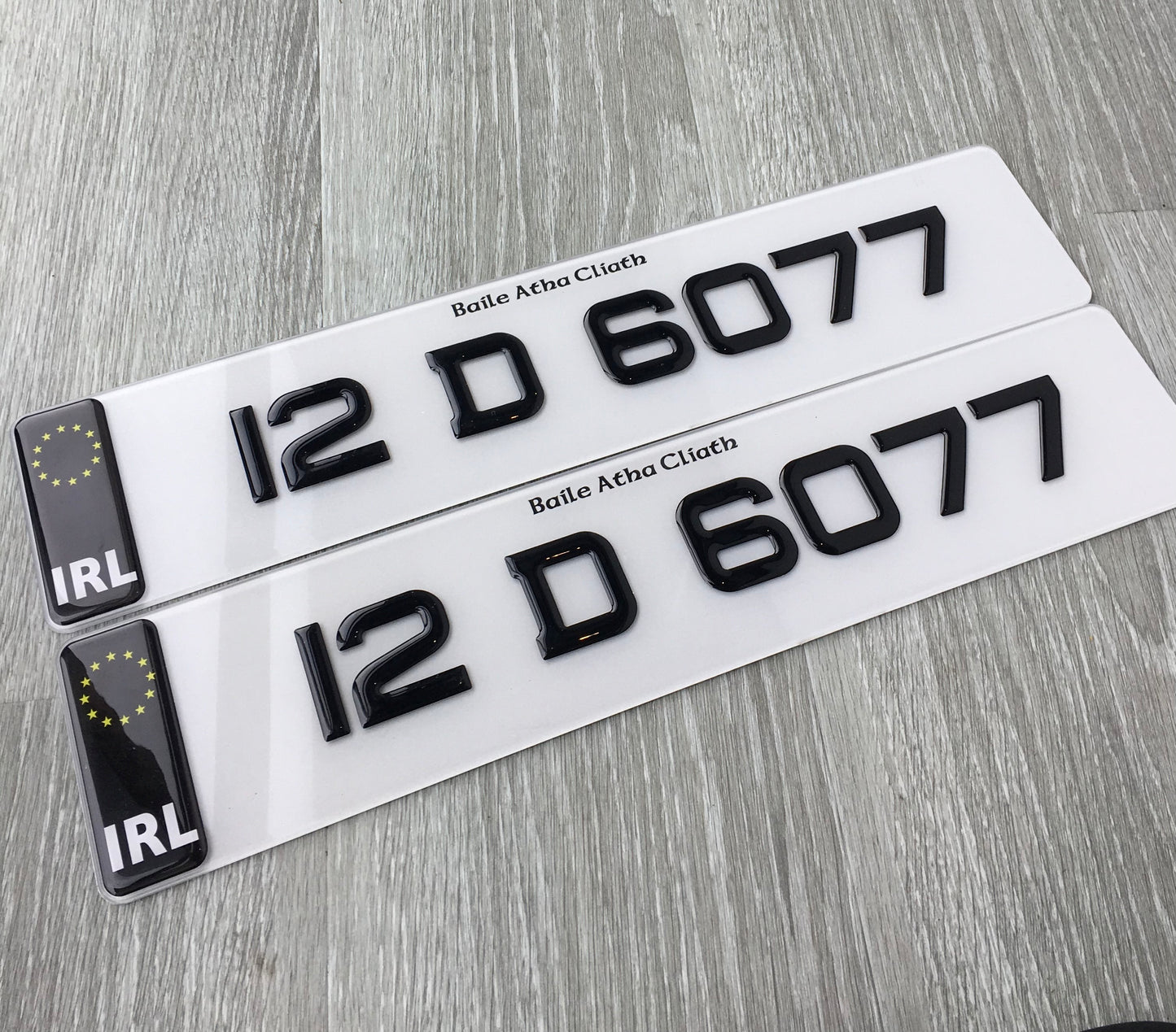 Black 3D Gel Plates: Customizable with Blue or Black 3D IRL Badge