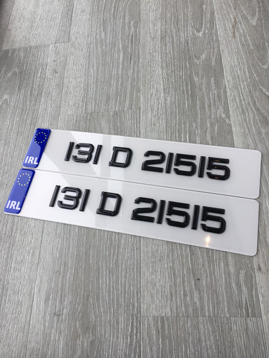 Black 3D Gel Plates: Customizable with Blue or Black 3D IRL Badge
