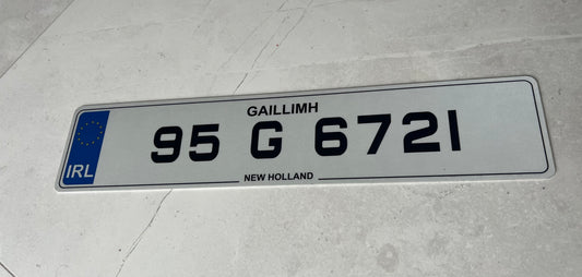 Metro Style Printed Number Plates